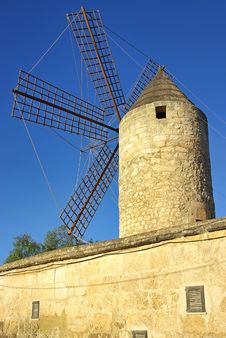 Mediterranean Windmill Royalty Free Stock Images