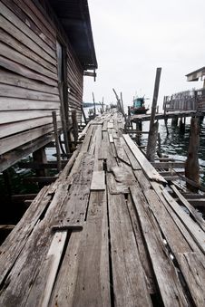 Old Wooden Fishing Bridge Royalty Free Stock Photo Old Wooden Fishing Bridge Royalty Free Stock Photo