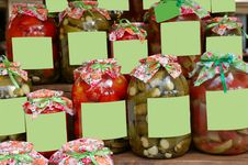 Canned Vegetables Harvested In Banks Stock Photography Canned Vegetables Harvested In Banks Stock Photography
