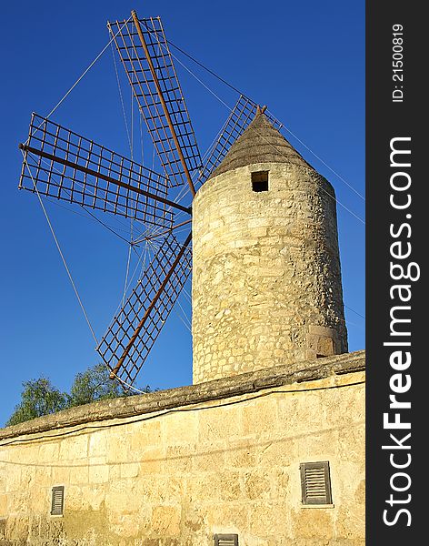 Mediterranean Windmill in Manacor (Majorca - Spain)