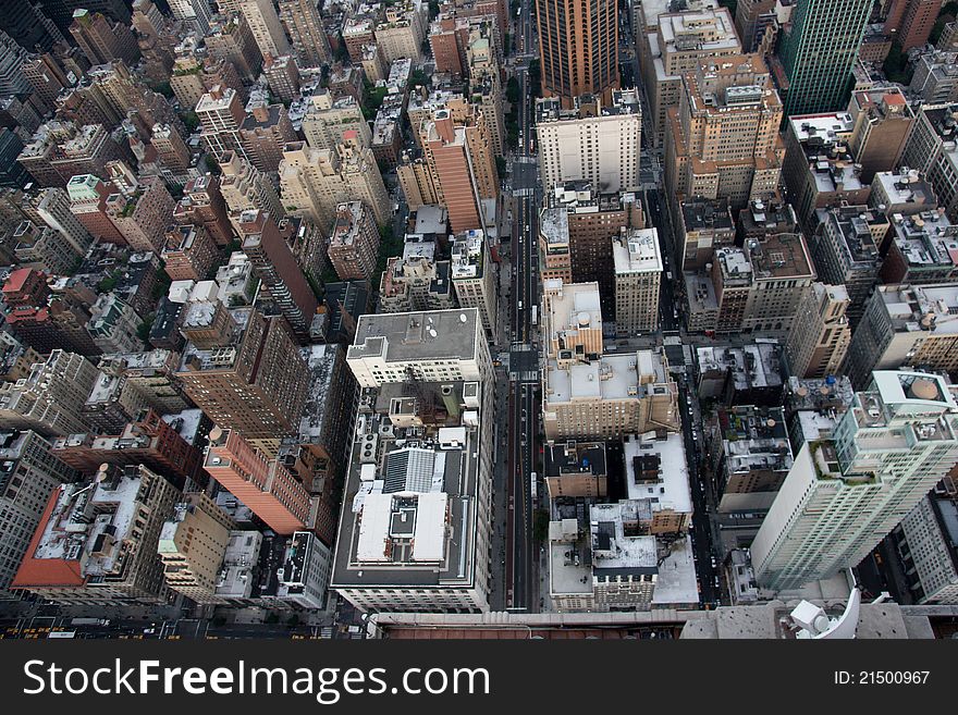 Manhattan From Empire State Building View