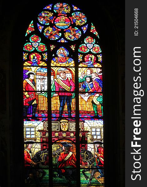 Stained-glass window, Votiv Kirche, Vienna