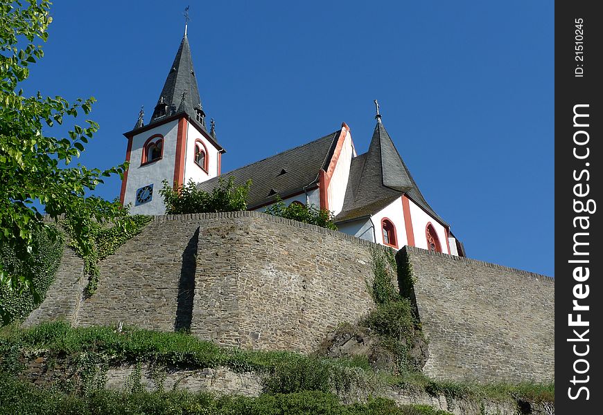 Church at a slope