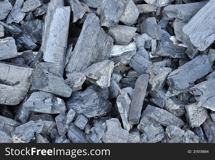 Closeup of coal lumps