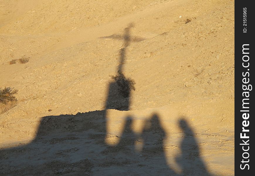 Shadows of the cross and three visitors to the mountain (I am the one in the middle taking the photo and the other two are my friends who went with me). Shadows of the cross and three visitors to the mountain (I am the one in the middle taking the photo and the other two are my friends who went with me).