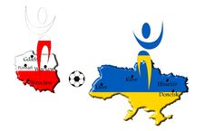 Map Euro 2012 Royalty Free Stock Photos