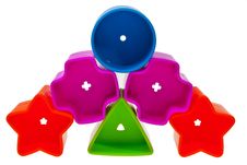 Colorful Baby Multishaped Plastic Toys. Stock Images