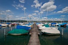 Lake With Boats Royalty Free Stock Images