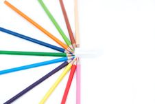A Set Of Colored Pencils Royalty Free Stock Photos A Set Of Colored Pencils Royalty Free Stock Photos