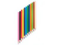 Colored Pencils In A Bunch Of Close-up Royalty Free Stock Photos