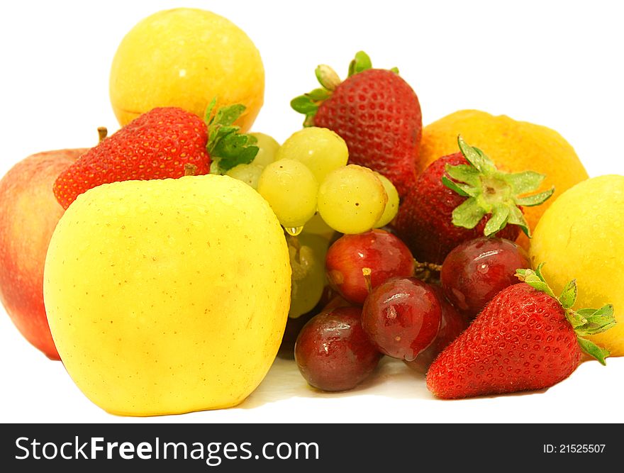 Image of fruits varied on white fund. Image of fruits varied on white fund.