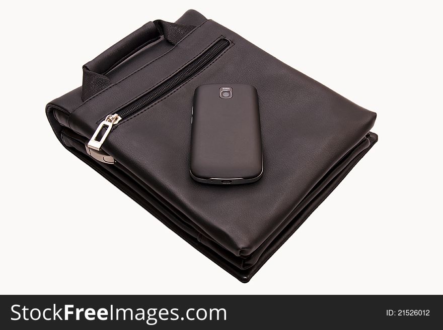 Men S Handbag And Smartphone