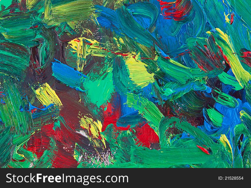 Abstract acrylic painted background varicolored