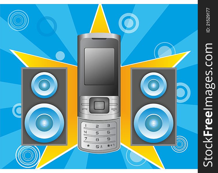 Vector illustration of a mobile phone. Vector illustration of a mobile phone.