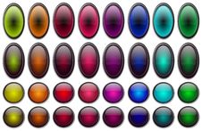 Shiny Glossy Buttons Set Royalty Free Stock Images Shiny Glossy Buttons Set Royalty Free Stock Images