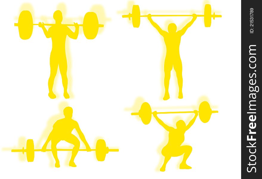 Lifting weights silhouette