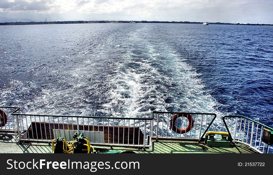 Trace on water, Pacific ocean, Philippines, Travel, a photo by the ship