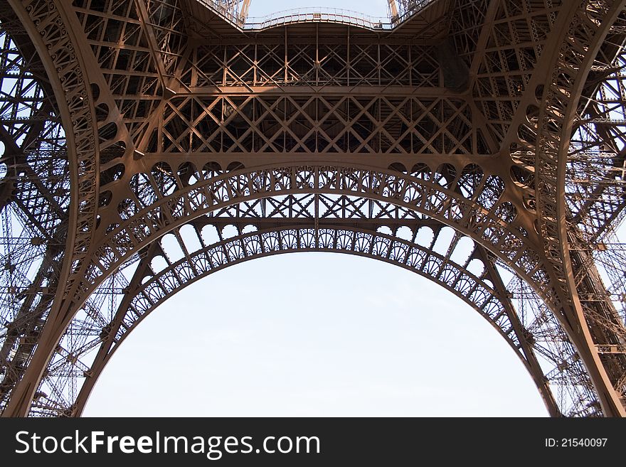 Eiffel Tower. Fragment. Paris