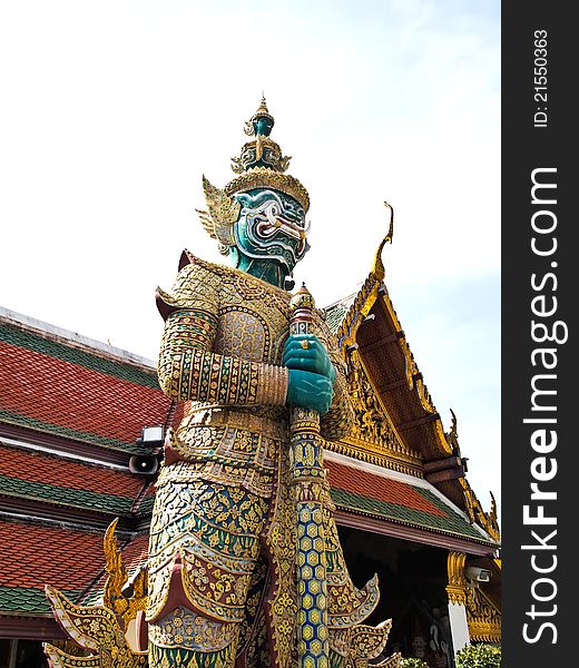 Guardian Statue at Wat Phra Kaew , Bangkok