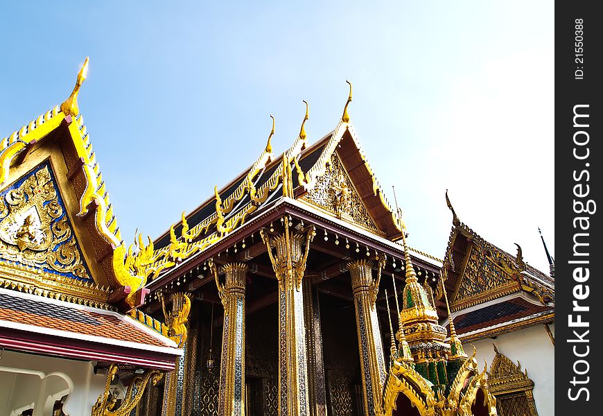 Wat Phra Kaew,Temple of the Emerald, Bangkok in Thailand