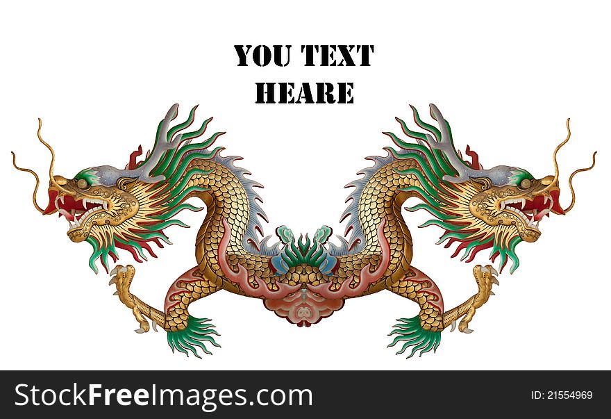 Twin dragon head, You can work and you can insert your text in to picture. Twin dragon head, You can work and you can insert your text in to picture.