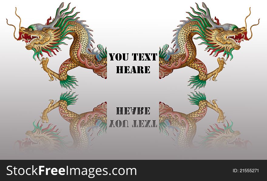 Twin dragon head, You can work and you can insert your text in to picture. Twin dragon head, You can work and you can insert your text in to picture.