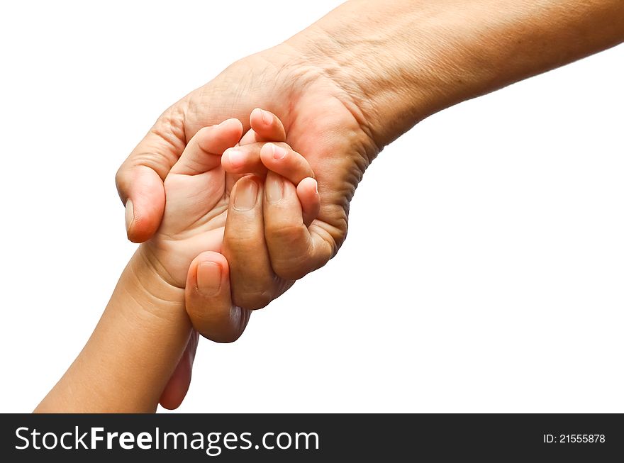 Holding girl's hand with love with isolated. Holding girl's hand with love with isolated