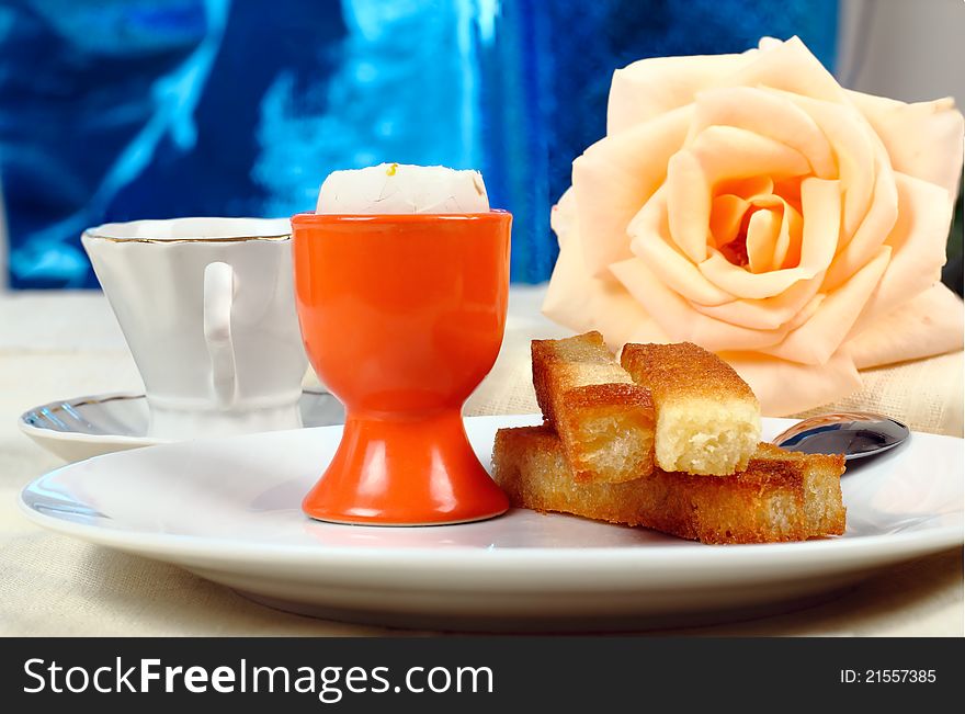 Soft boiled eggs with toast soldiers. Soft boiled eggs with toast soldiers.