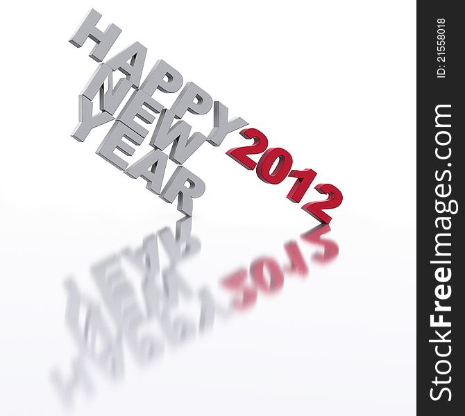 3D Render by me - 2012, Happy New Year. 3D Render by me - 2012, Happy New Year