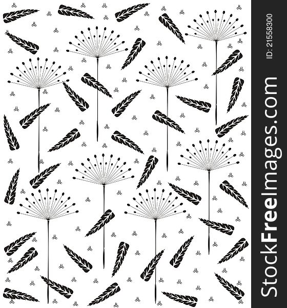 Dandelion seamless pattern. Perfectly tile-able both horizontally and vertically; scalable and illustration;. Dandelion seamless pattern. Perfectly tile-able both horizontally and vertically; scalable and illustration;