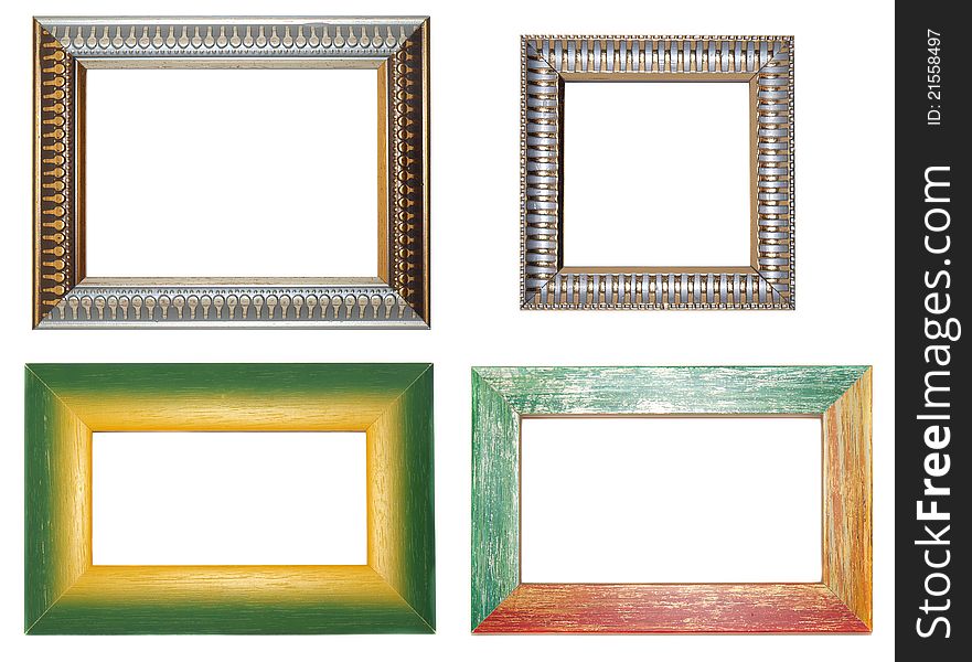 Four frames on a white background