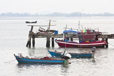 Fishing Bridge And Fishing Boat Stock Photo Fishing Bridge And Fishing Boat Stock Photo