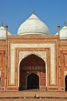 The Mosque In Taj Mahal, India Royalty Free Stock Photography The Mosque In Taj Mahal, India Royalty Free Stock Photography