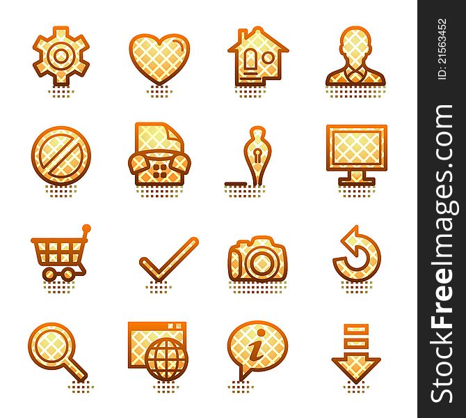 Vector icons set for websites, guides, booklets. Vector icons set for websites, guides, booklets.