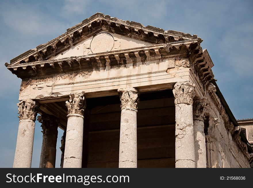 Old Roman Temple In Croatia