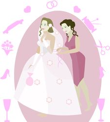 Bride Illustration Stock Images