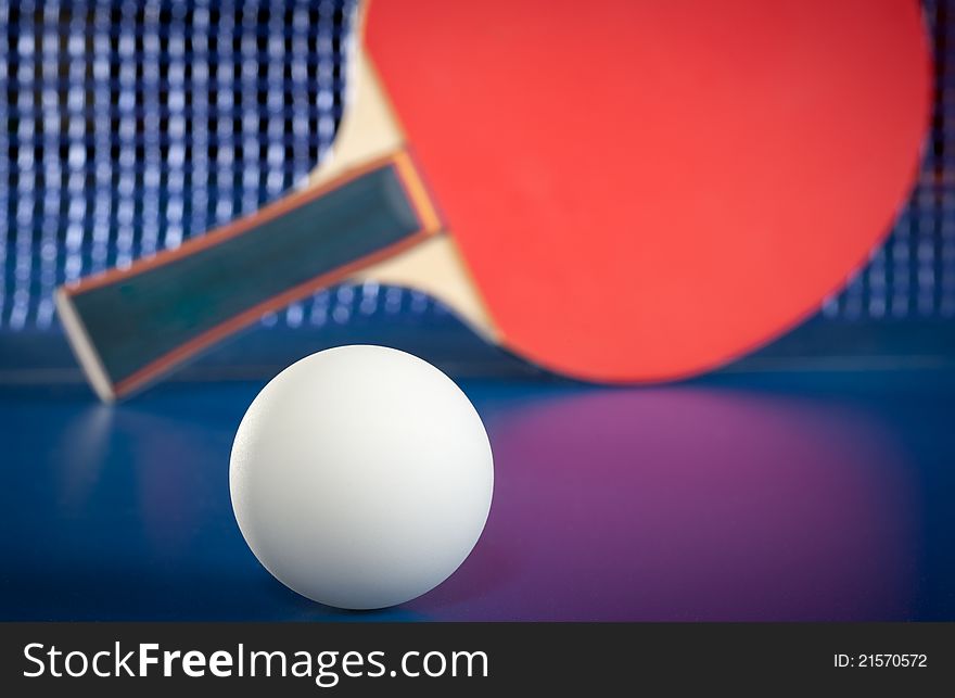 Equipment for table tennis - racket, ball, table