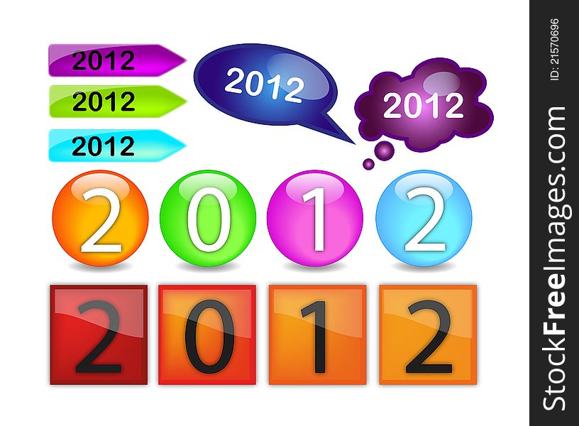 Buttons With Written 2012