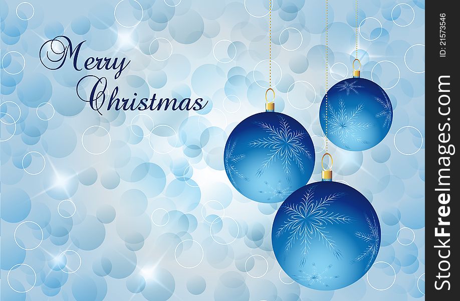 Blue elegant christmas background with christmas ball. Blue elegant christmas background with christmas ball