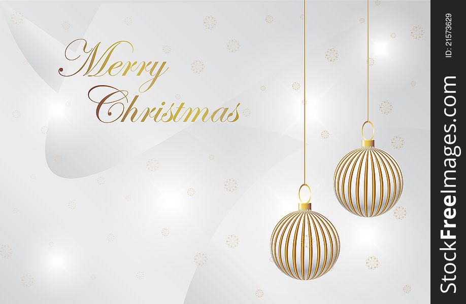 Gold elegant christmas background with ball