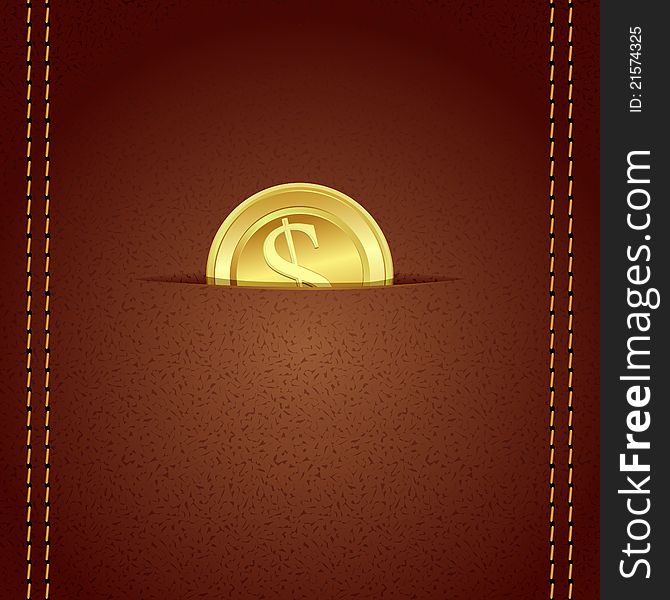 Gold Coin In Wallet