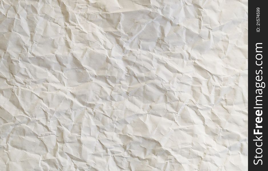 Crumpled cream paper texture effect, abstract background