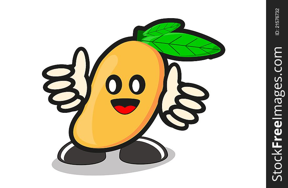 Illustration of cartoon mango