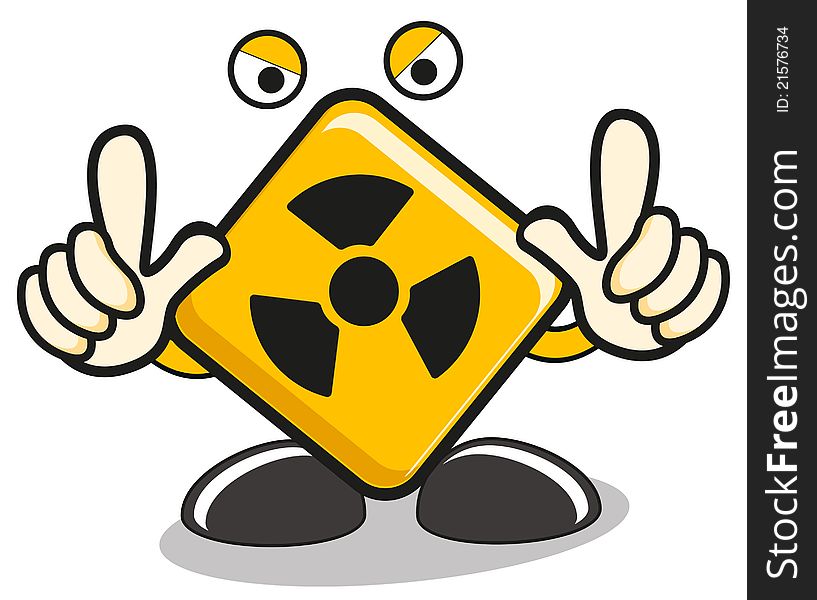 Illustration warning sign of bio hazard icon