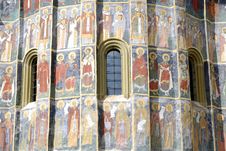 Fresco Old Monastery Painted Wall Sucevita Romania Royalty Free Stock Photos Fresco Old Monastery Painted Wall Sucevita Romania Royalty Free Stock Photos