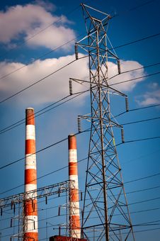 Power Plant Stack Stock Photography Power Plant Stack Stock Photography