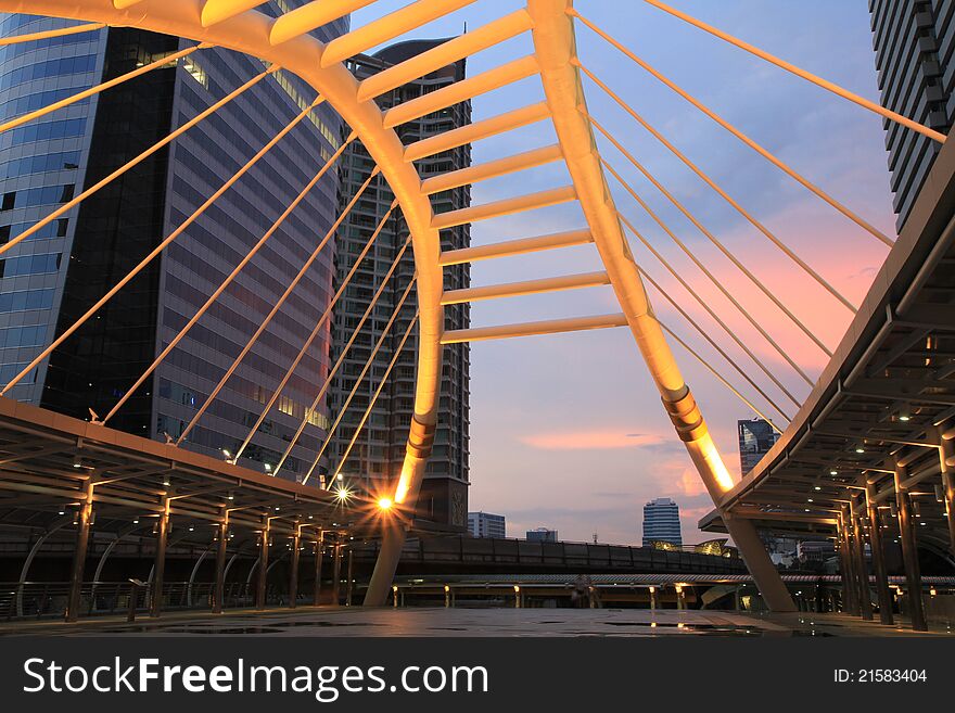 Public skywalk, Bangkok, Thailand