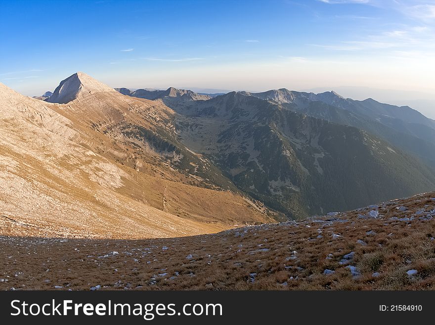 Vihren peak. Autumn in Pirin Mountain, Bulgaria. Vihren peak. Autumn in Pirin Mountain, Bulgaria