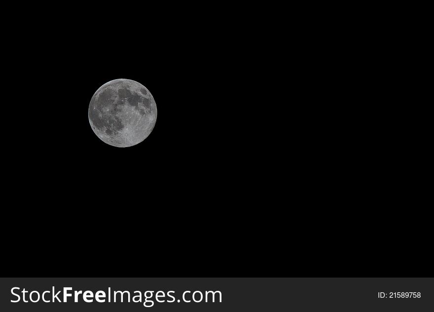 Image of Octobers full moon, The hunters moon w/ text area