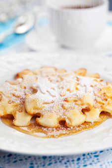 Christmas Snowflake Pancakes Stock Photo Christmas Snowflake Pancakes Stock Photo